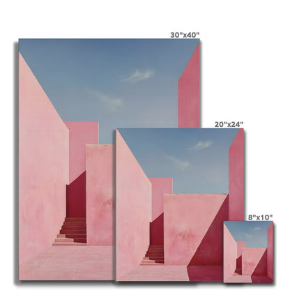 Il mistero oltre le mura rosa Canvas