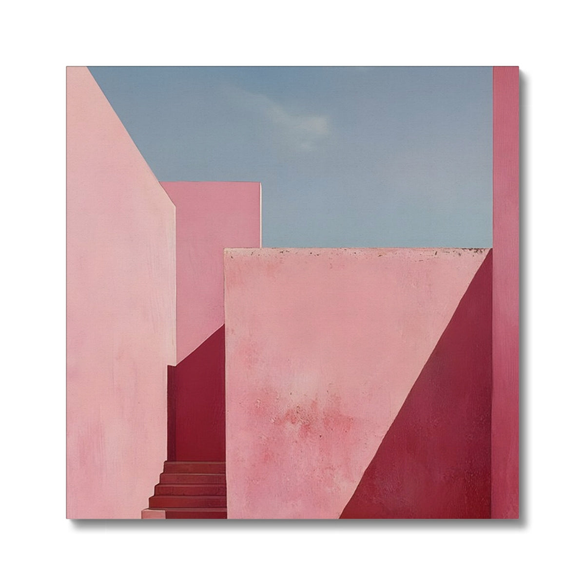 Il mistero oltre le mura rosa Canvas