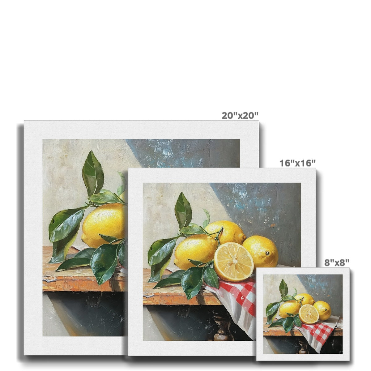 Splendore di Limoni Mediterranei (Mediterrane Zitronenpracht)  Ökologische Leinwand