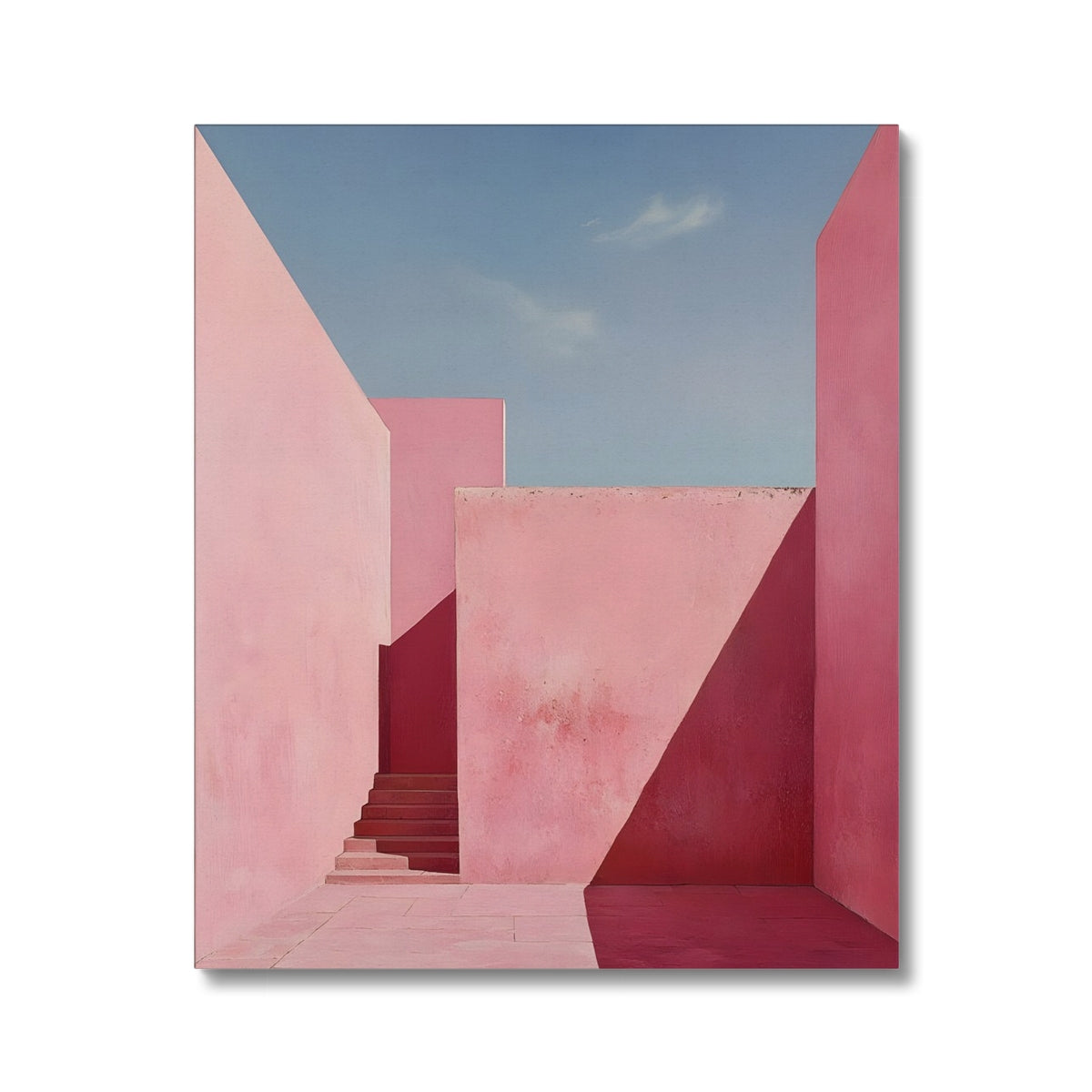 Il mistero oltre le mura rosa Canvas