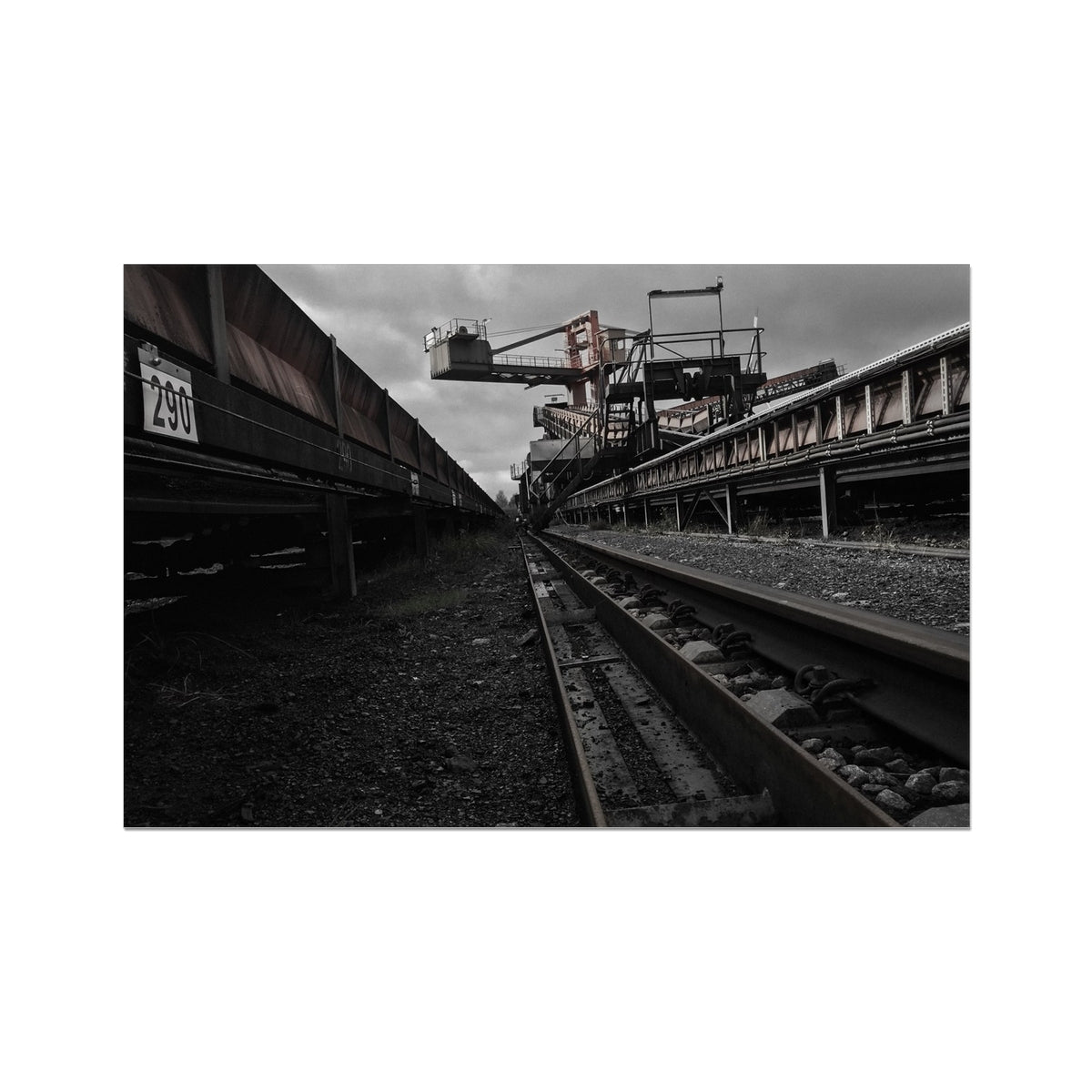 The Coal Path Industrieller Surrealismus   Hahnemühle Photo Rag Print