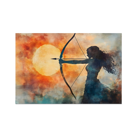 Cacciatrice del Tramonto Fine Art Print