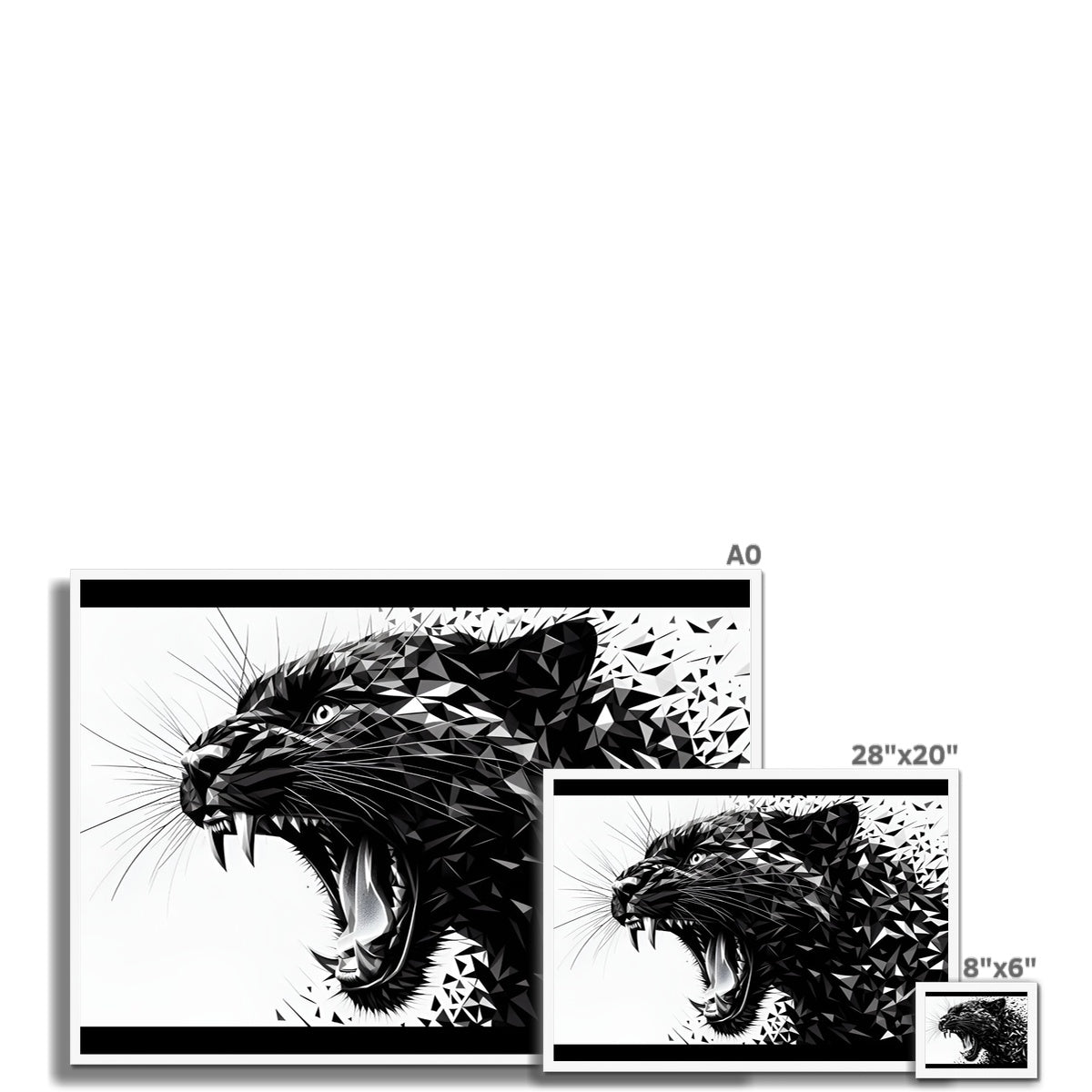 Shadow Power Roar of Geometry Framed Print