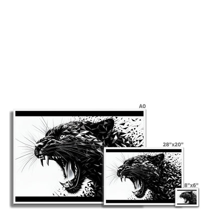 Shadow Power Roar of Geometry Framed Print