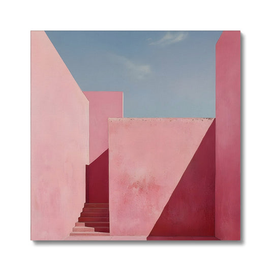 Il mistero oltre le mura rosa Canvas