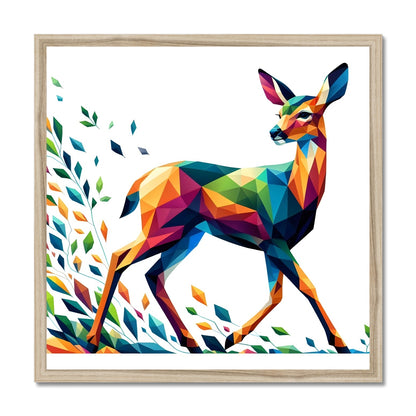 Colors of Serenity Geometric Doe Framed Print