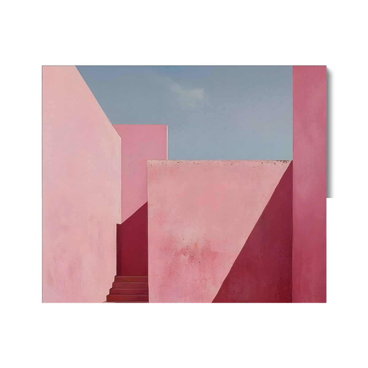 Il mistero oltre le mura rosa Canvas