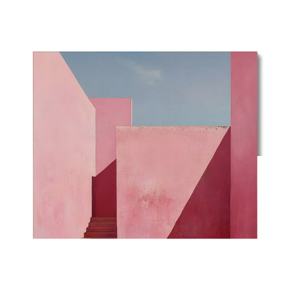 Il mistero oltre le mura rosa Canvas