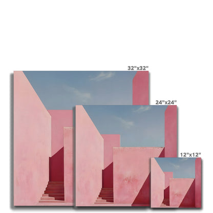 Il mistero oltre le mura rosa Canvas