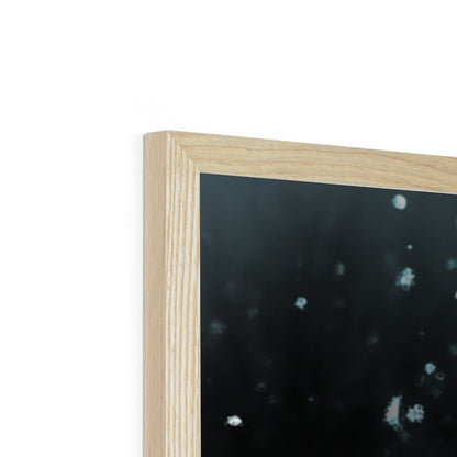 Élégance Givrée dans la Tempête de Neige Framed Print