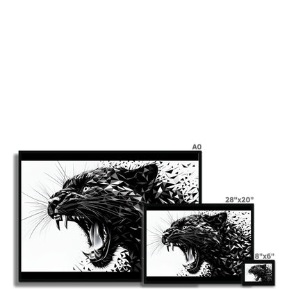 Shadow Power Roar of Geometry Framed Print