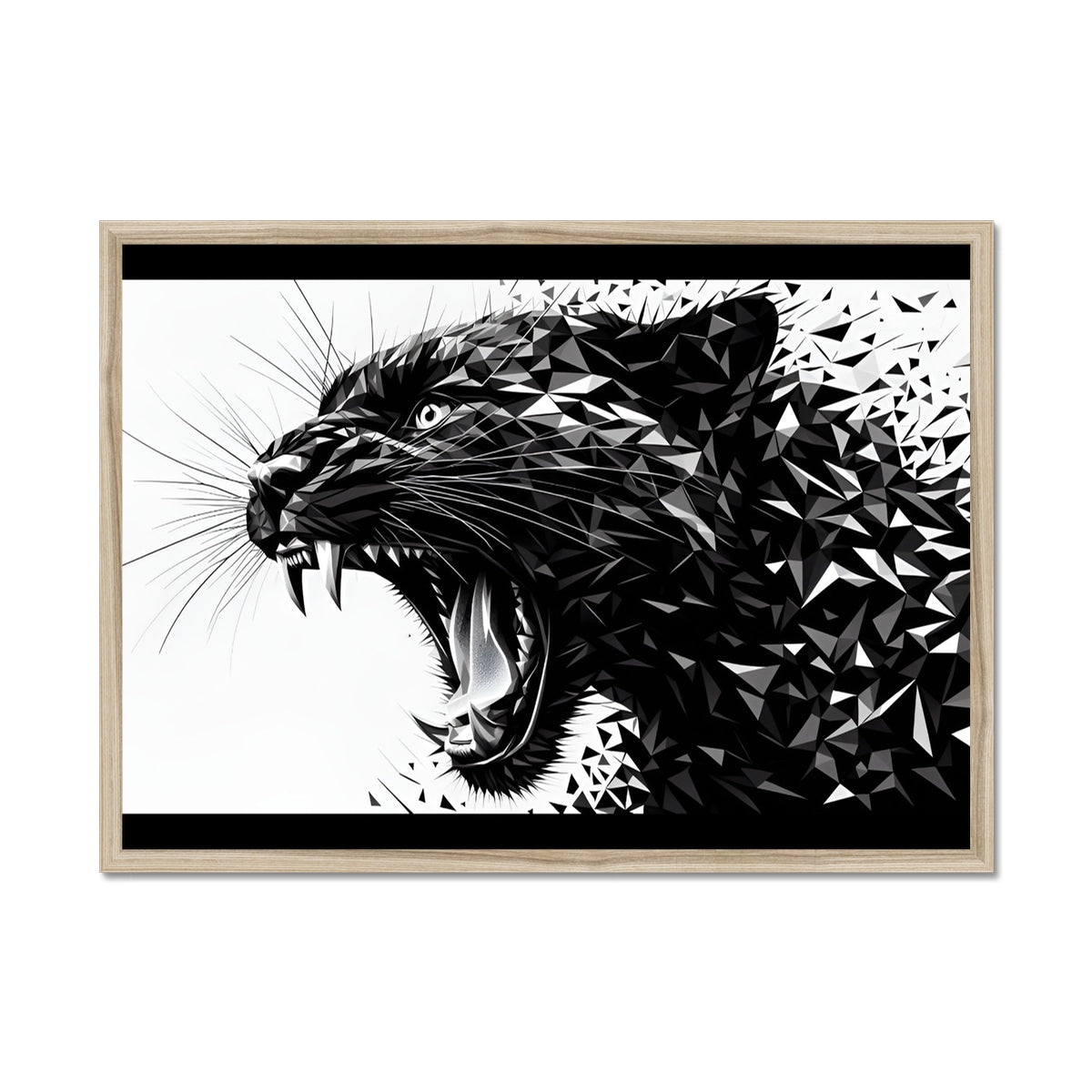 Shadow Power Roar of Geometry Framed Print